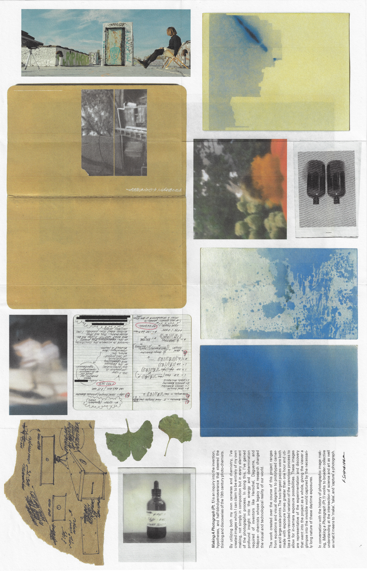 An Artist Statement Folded out